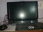 Windows 7 computer with gaming mouse RGB lights and keyboard