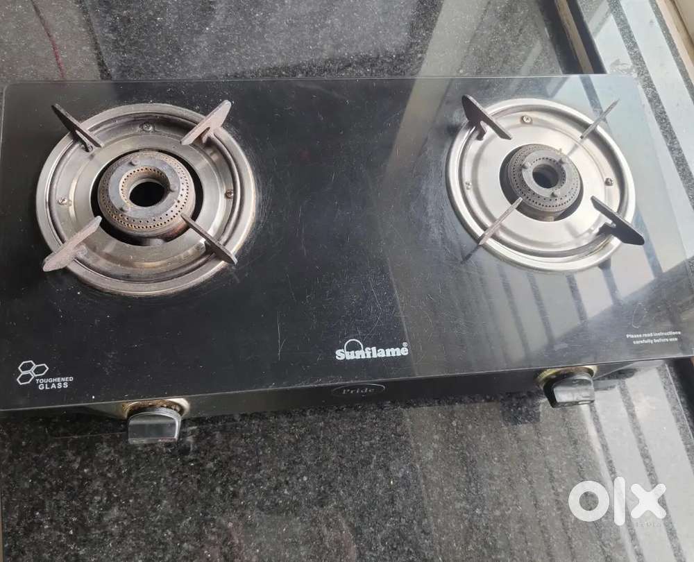 SUNFLAME Pride Toughened Glass Top 2 Burner Gas Stove