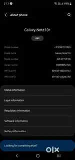 Samsung galaxy note 10 plus 4g hai ok
