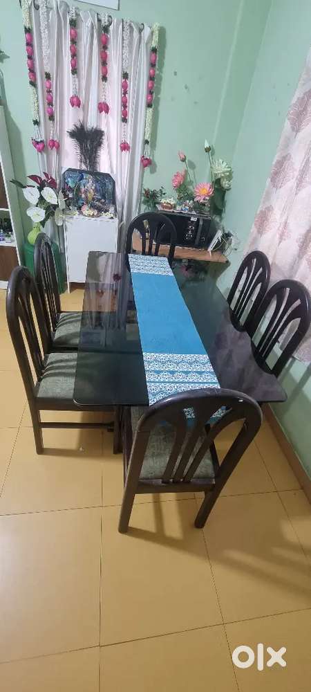 Dining table with six chair