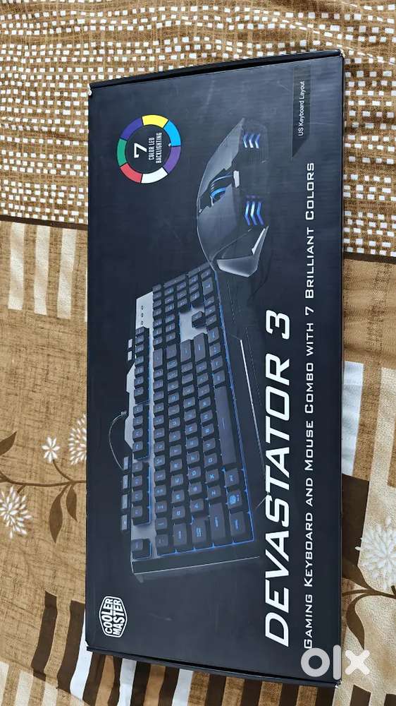 cooler master devaster 3 mouse and keyboard combo 1year old