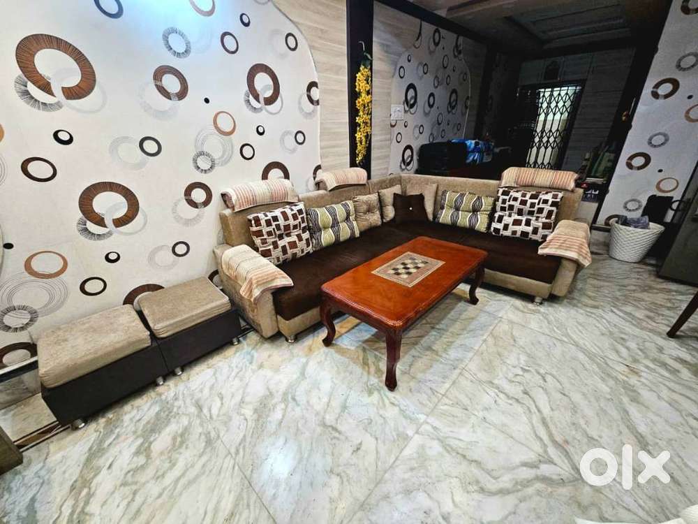 6+2 Seater Sofa & 6-Seater Glass Dining Table Combo – Great Condition!
