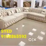 Brand new l shape corner sofa set 3year warranty bed cot dining table