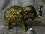Antique pure brass solid heavy elephant 19/24 cm