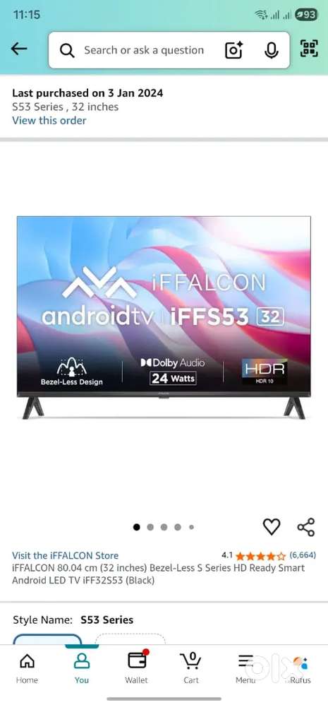32 inch android iffalcon TV