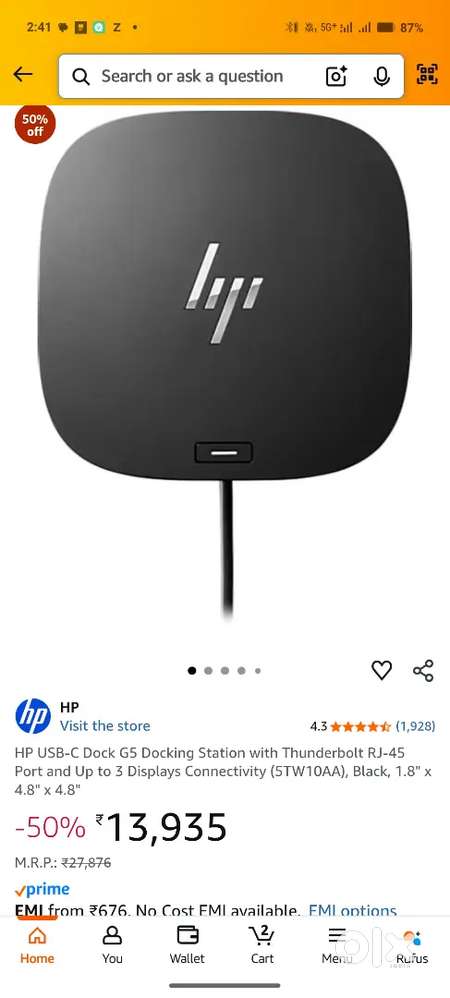 Hp usb c dock G5 docking station