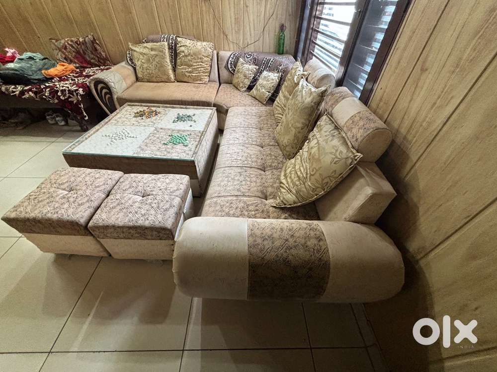 Seven seater sofa set with table for sale