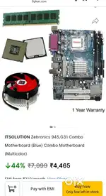 Zebronics motherboard+dual core 2.8ghz+fan+2gb ram.