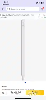 Apple pencil 2nd generation stylus
