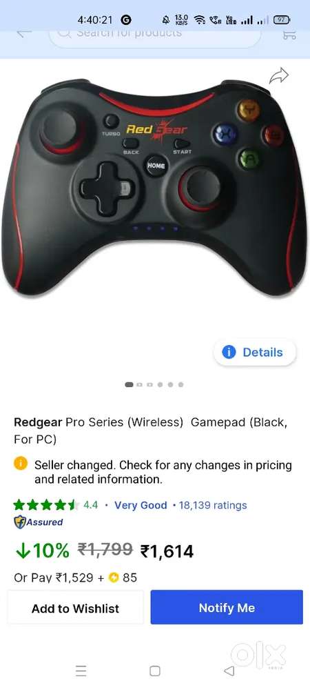 Redgear Pro Gaming Controller