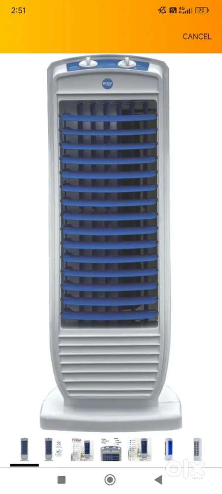 Brand New Tower Fan for Home (White & Blue)