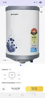 Faber geyser new condition only for 2 month use