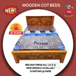 Wooden Cot Bed Mattresses - Super design and all sizes available new