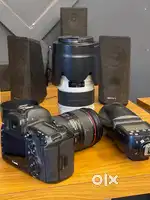 Canon 5d iv 24-105,70-200,50mm 1.8 with godox v1 flash, triger