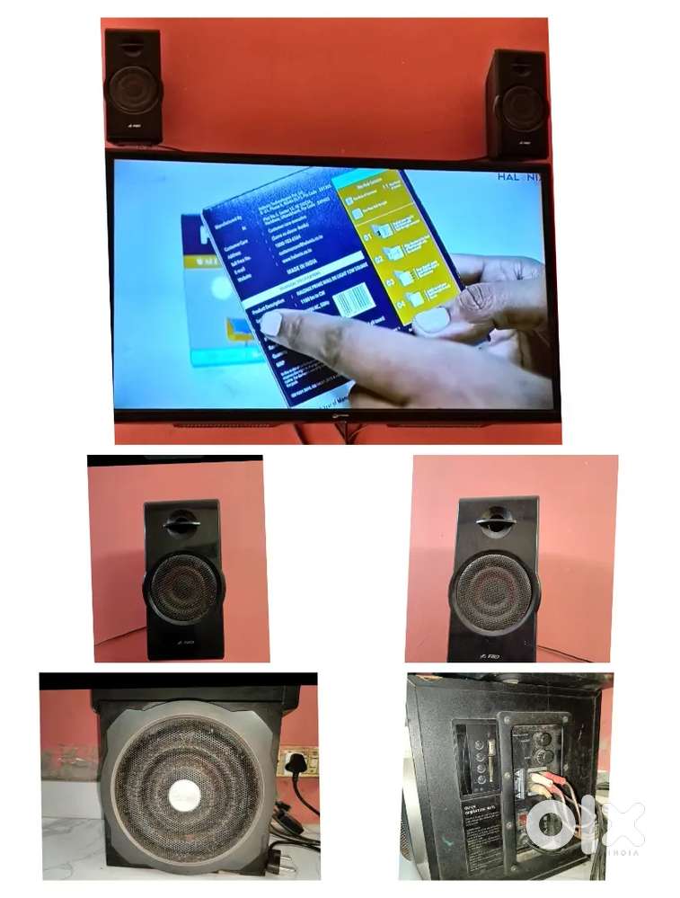 Micromax 32 inch tv with MI 4k box and F&D 2in1 speaker