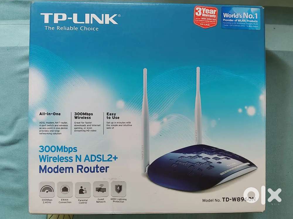 TP LINK MODEM ROUTER WIRELESS N ADSL2+