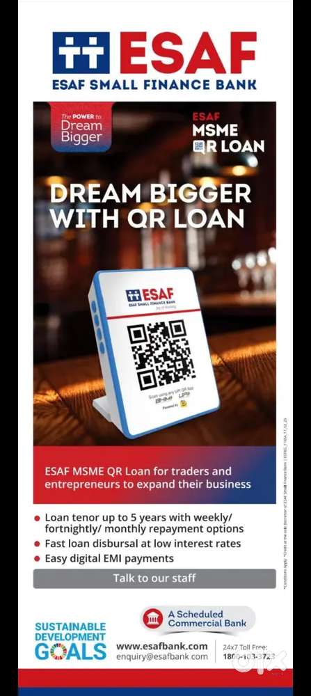 MSME Loans Available Esaf Small Finance Bank