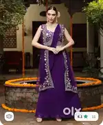 Embroidered Beads &stones ready to wear Lehanga & Blouse with dupatta