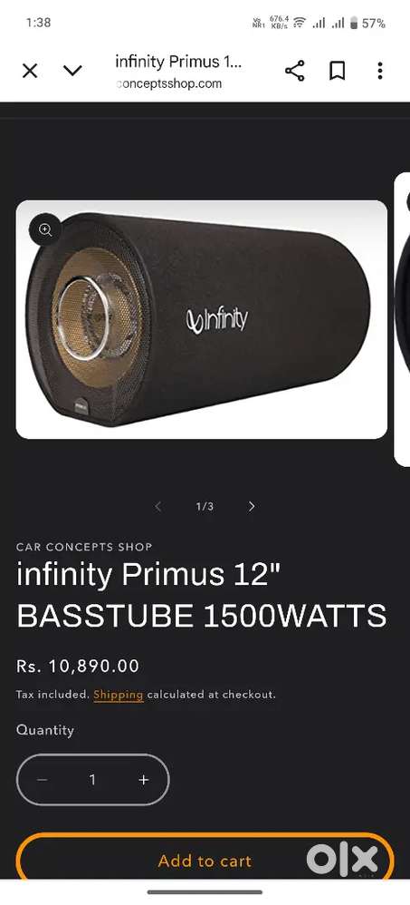 Infinity Company Original Base Tube 12 Inch