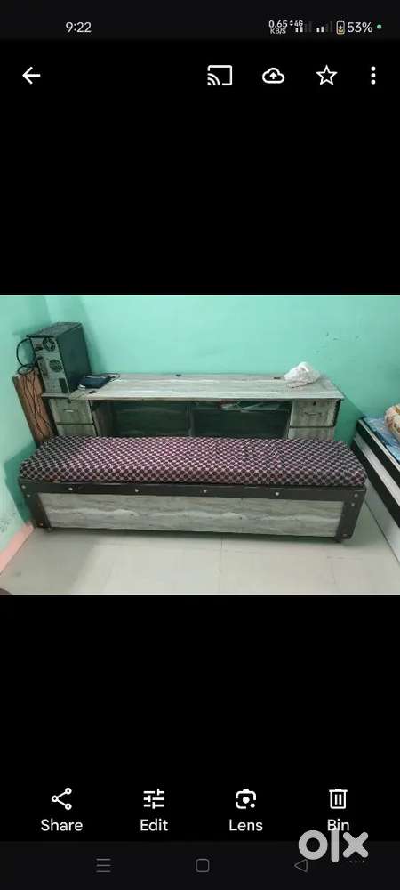 Computer table and sofa