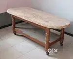 Coffee table with wheels