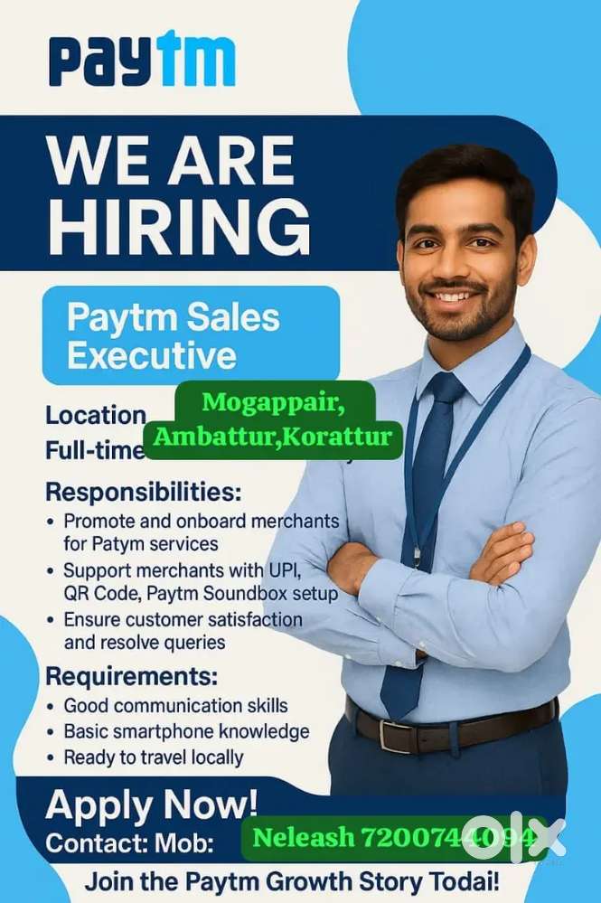 Walk In Mega Job Hiring For Field Sales Executive in Paytm