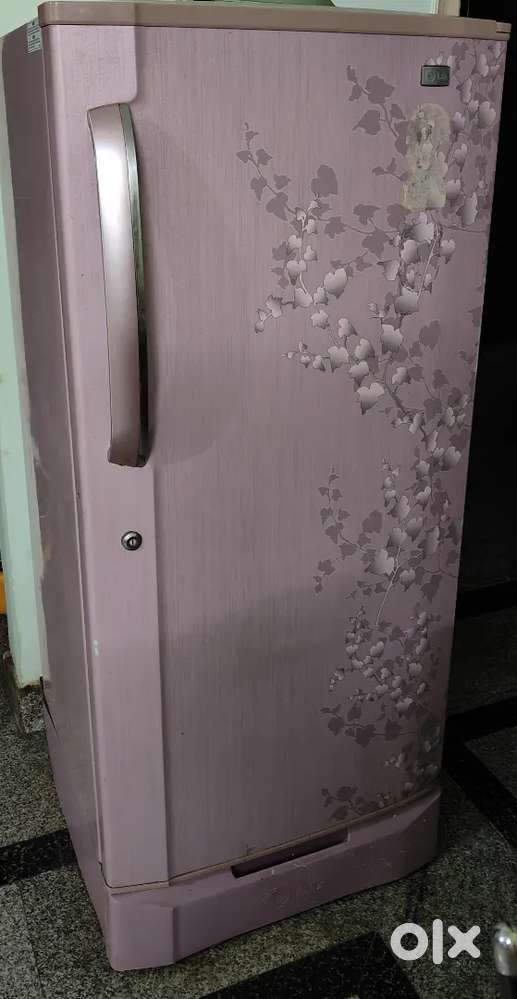 LG Single Door Fridge – Well Maintained  Pink Floral Design