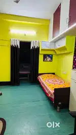 Furnished AC room for small family for rent.
