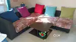 Sofa with centre table and tv unit