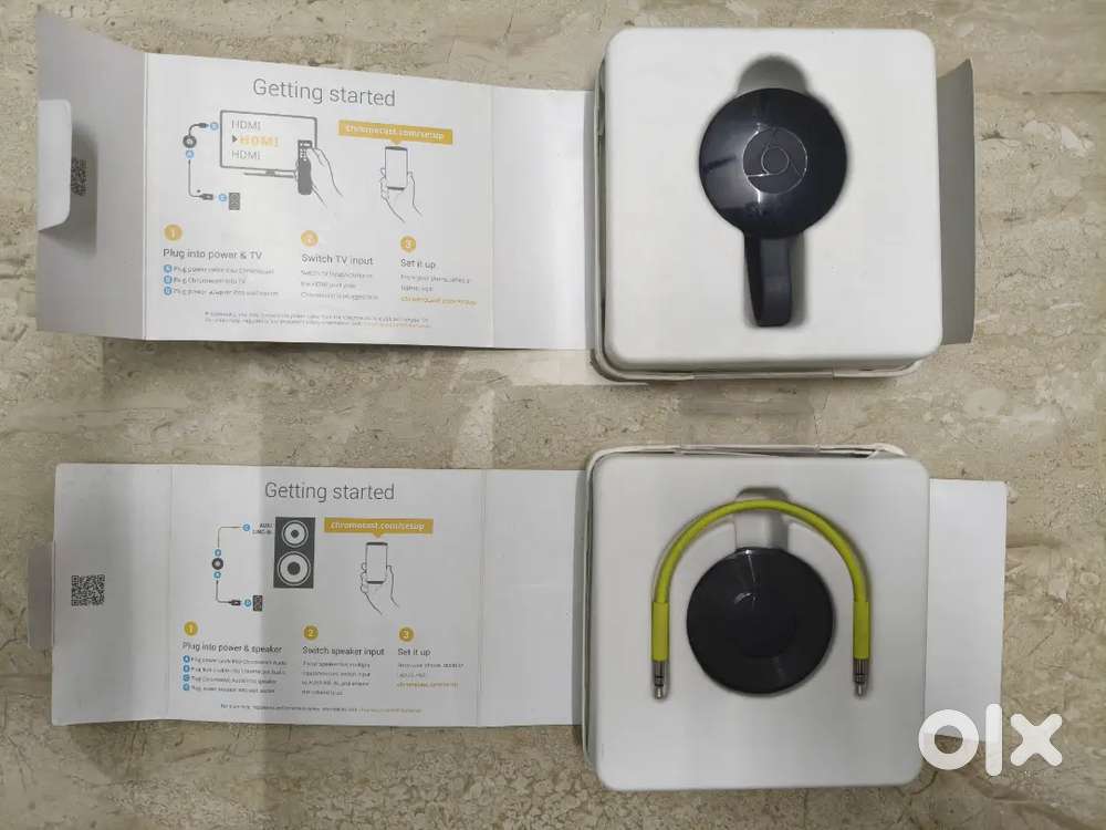 1. Chromecast 2. Chromecast audio