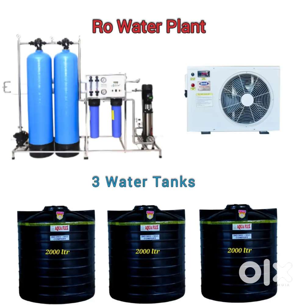 2000 LPH RO Water Treatment Plant with AC