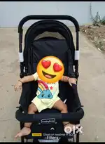 Baby outside stoller