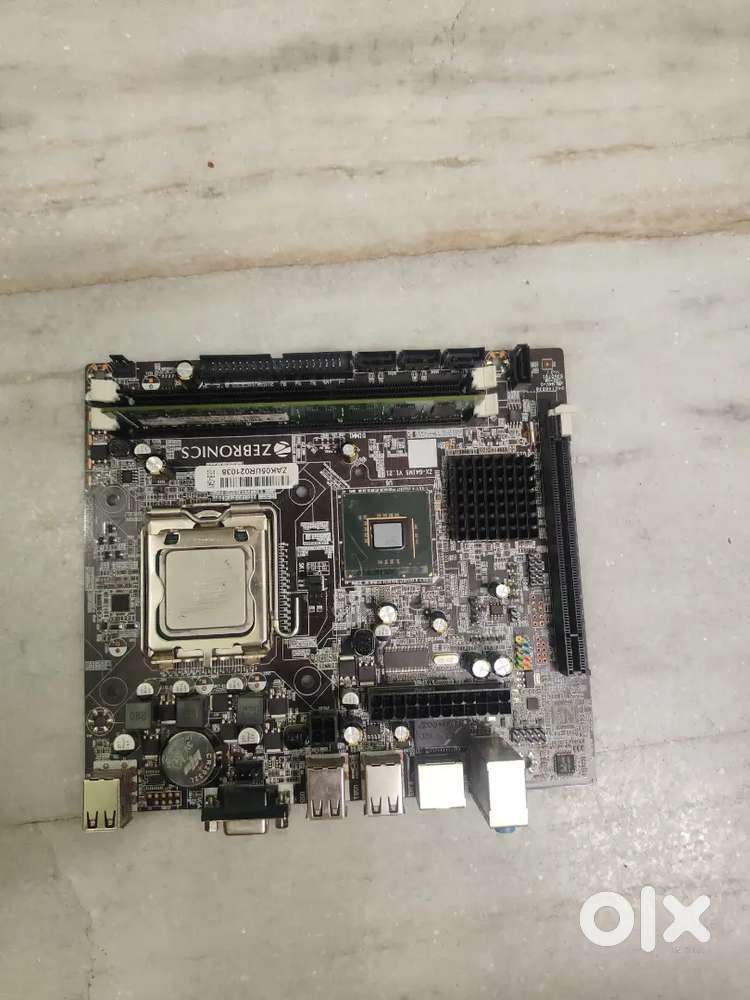 Computer motherboard Zebronics ( core to duel) ( 4 gb ram )