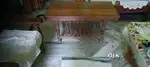 Solid wooden and good condition Five sitter sofa set and center table