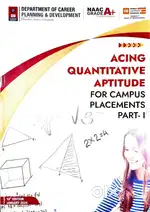 Acing Quantitative Aptitude for Campus Placements Part-1 | Book