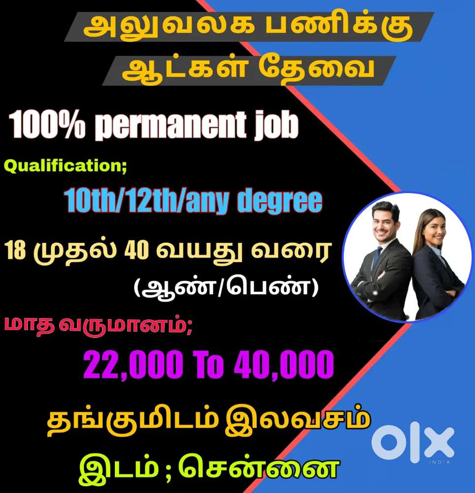 PERMANENT JOB VECANCY AVAILABLE