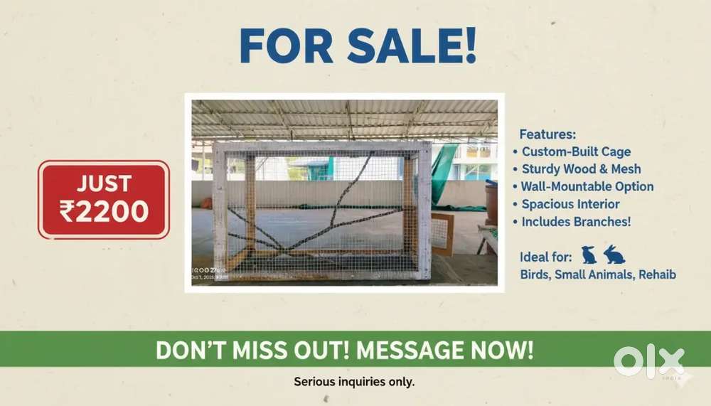 Custom made bird cage for sale