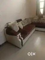 Sofa 7Seater with Glass Table