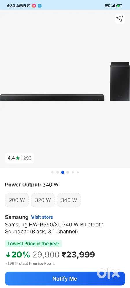 Samsung R650 3.1ch Soundbar with Wireless Subwoofer Brand New / Unused