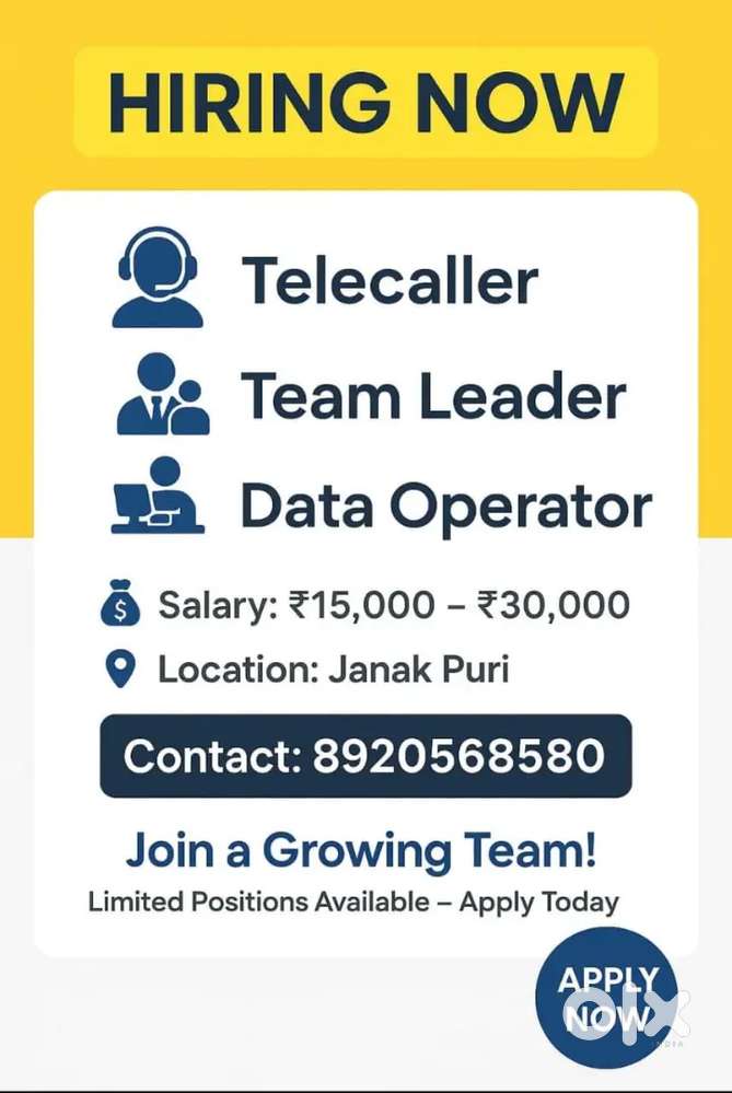 We need fresher telecaller