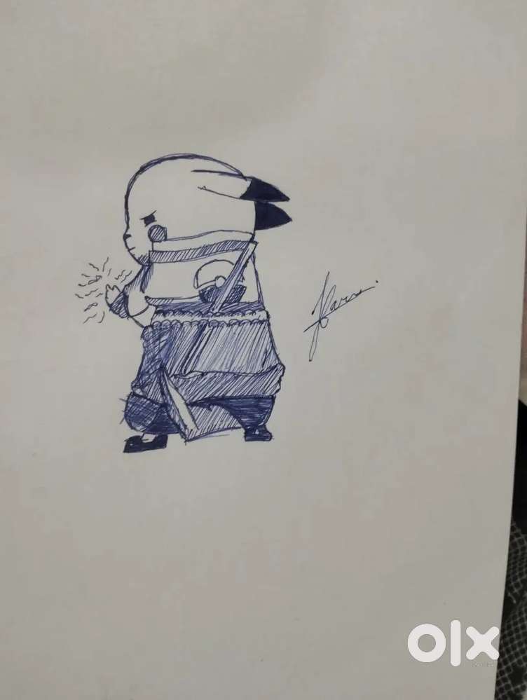 Pickachu x Sasuke drawing