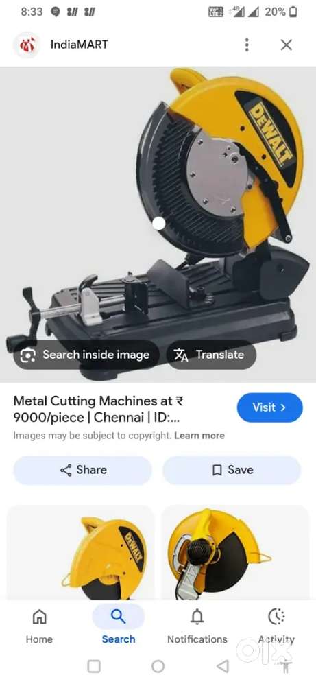 Dewalt Metal cattting machine new 2 manth use hai
