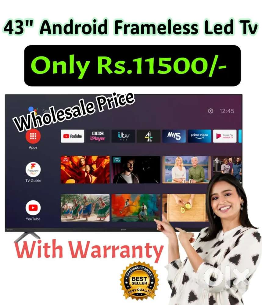 New 43 inch Smart Android Led Tv, Google playStore certified Inbuilt