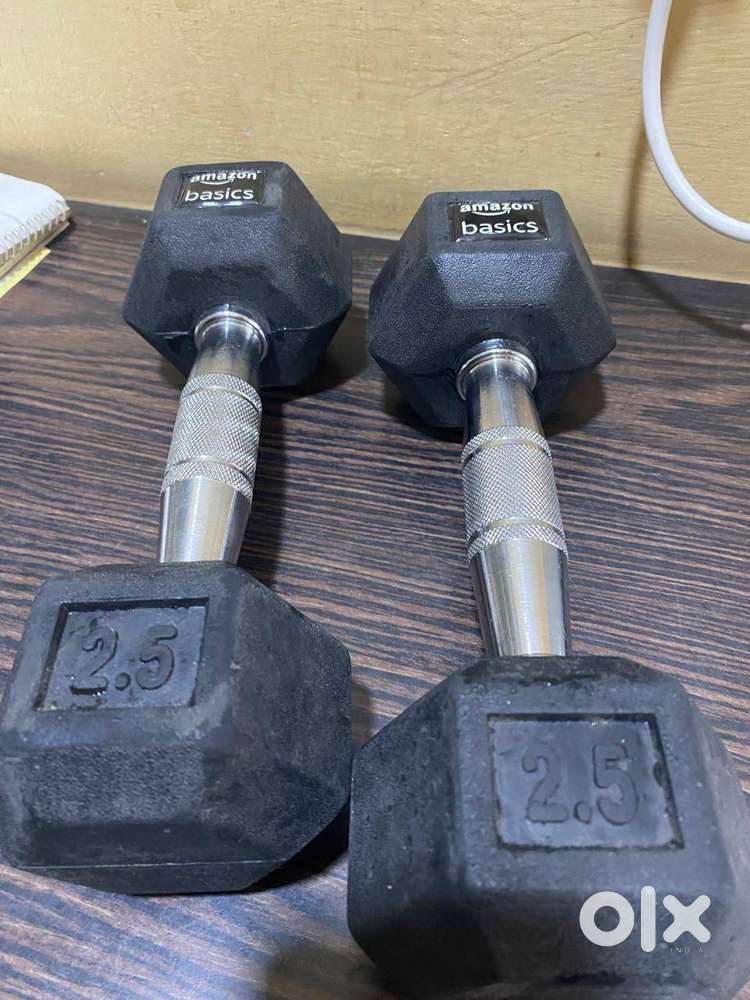 Rubber Encased Hex Dumbbell Weight Set