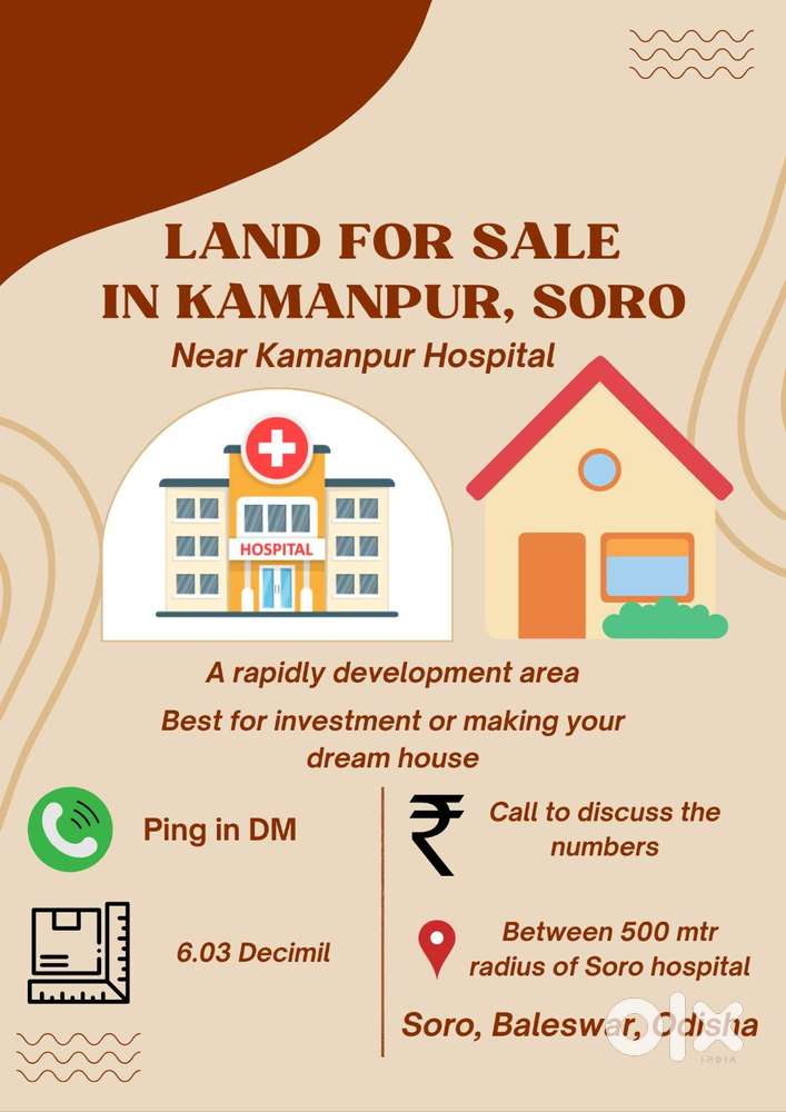 6.03 decimil plot near Kamanpur hospital under 500 mtr radius