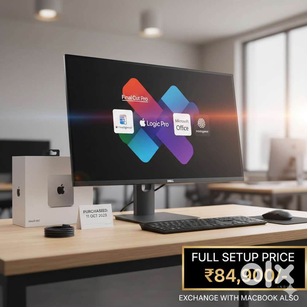 Complete Pro Setup: Mac Mini M2, Dell 27 Monitor, MS Office, Exchange