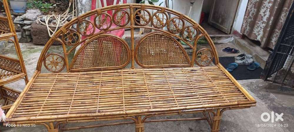 3 + 2 Seater Cane Dewan Cum Sofa for Sale