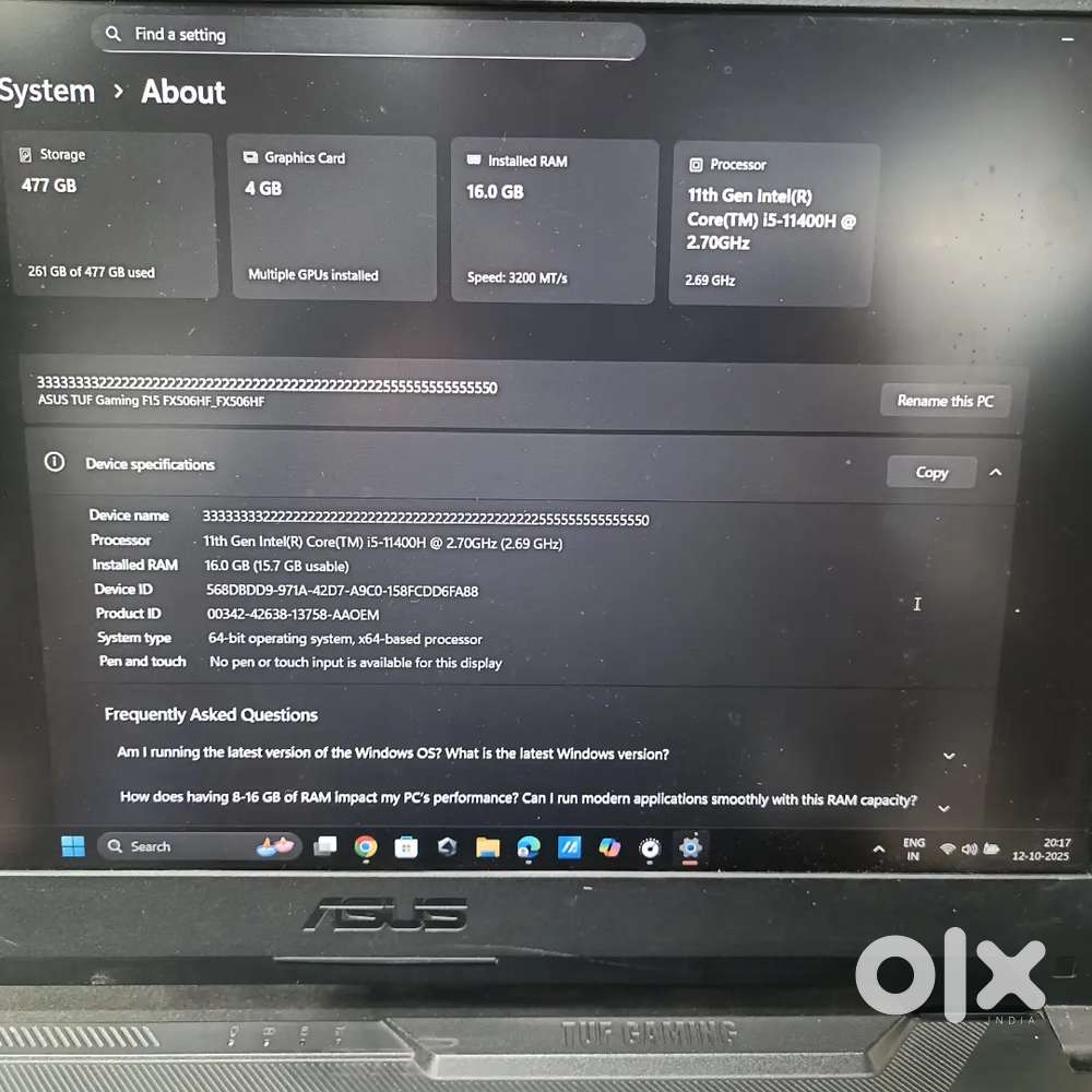 Asus TUF15 HN025WS