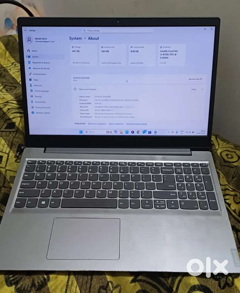 Lenovo laptop 8GB /500SSD