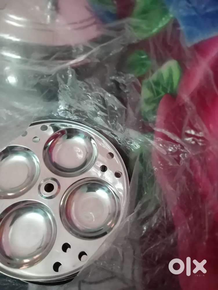 A steel idli cooker